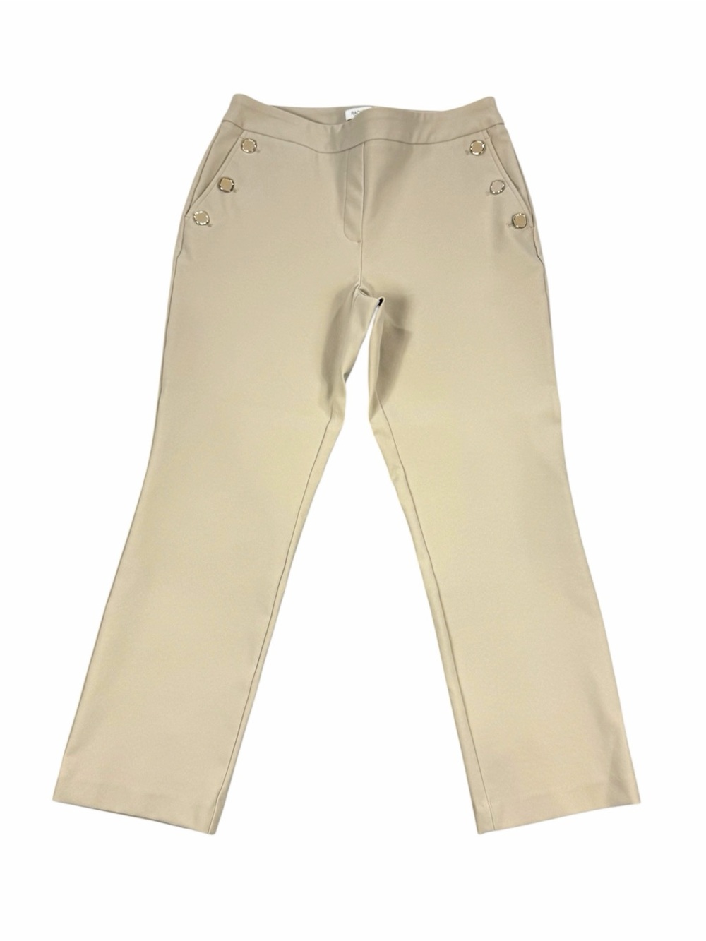 Rachel Zoe Womens Straight Leg Ankle Trouser Pants Tan